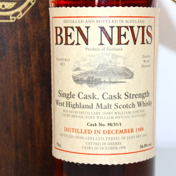Ben Nevis 1984 25 Year Old label