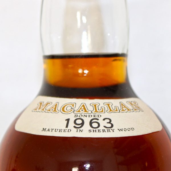 Macallan 1963 80 Proof 75cl neck label