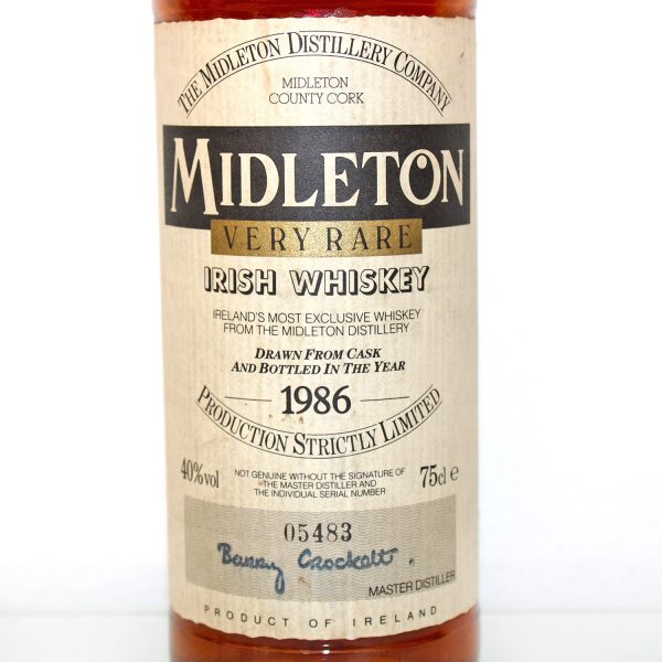 Midleton Very Rare 1986 label