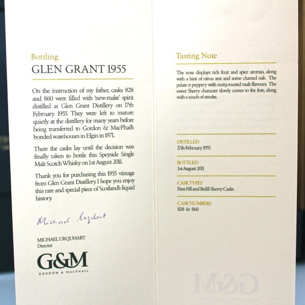 Glen Grant 1955 2011 56 Year Old Gordon MacPhail tasting notes