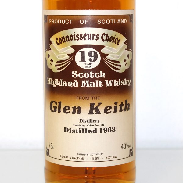 Glen Keith 1963 19 Year Old Connoisseurs Choice label