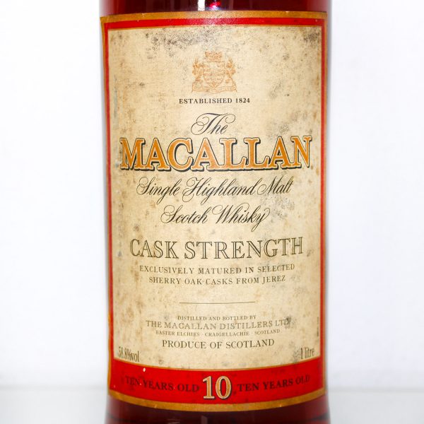 Macallan 10 Years Cask Strength alte Abfüllung label