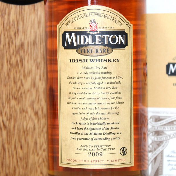 Midleton Very Rare 2009 back label