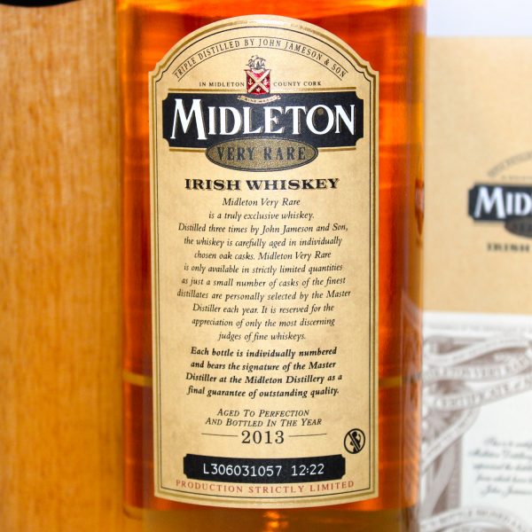 Midleton Very Rare 2013 back label