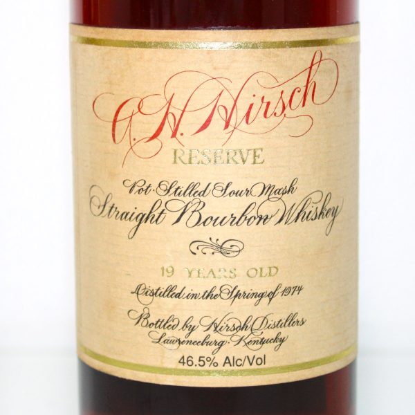 A.H. Hirsch Reserve 1974 19 Year Old label