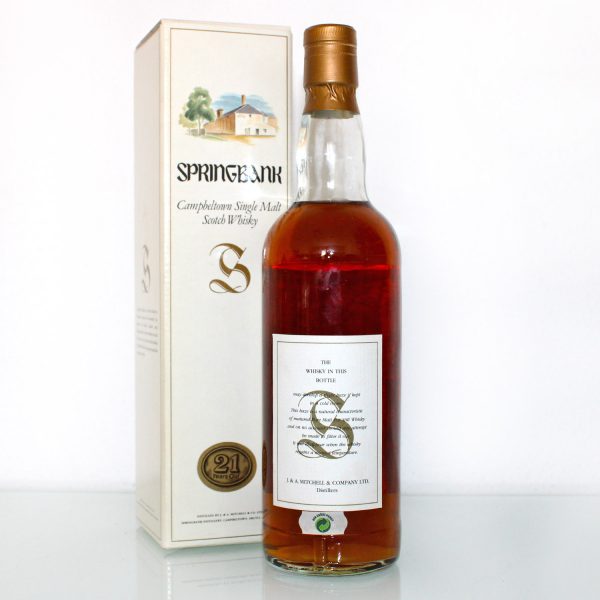 Springbank 21 Year old alte Abfuellung back