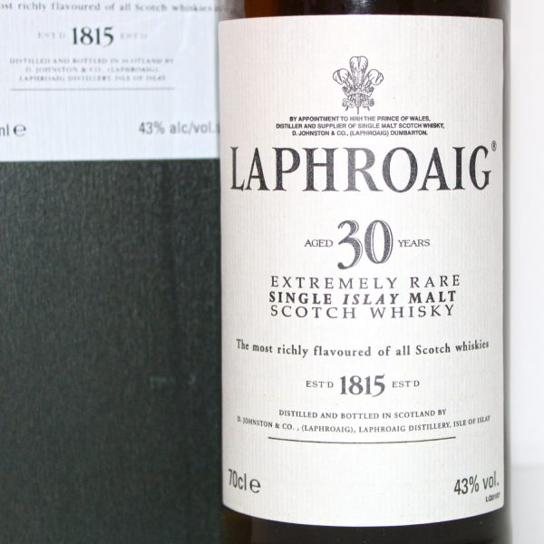 Laphroaig 30 Year Old Extremely Rare label