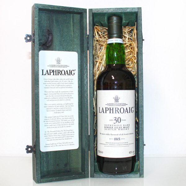 Laphroaig 30 Year Old Extremely Rare wooden box