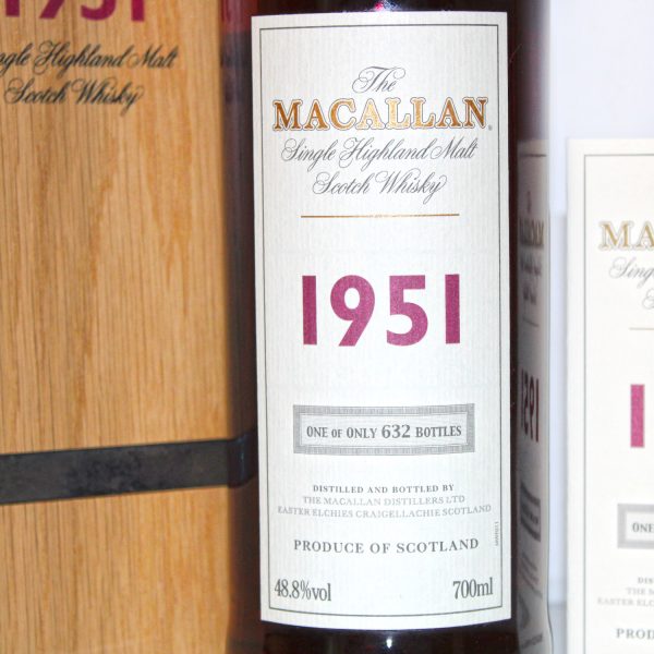 Macallan 1951 Fine and Rare label