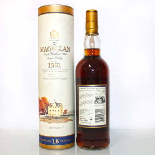 Macallan 1981 18 Years Old back