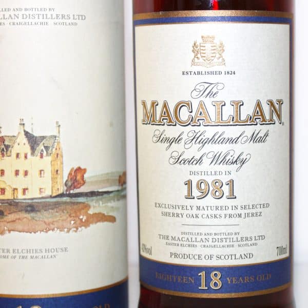 Macallan 1981 18 Years Old label