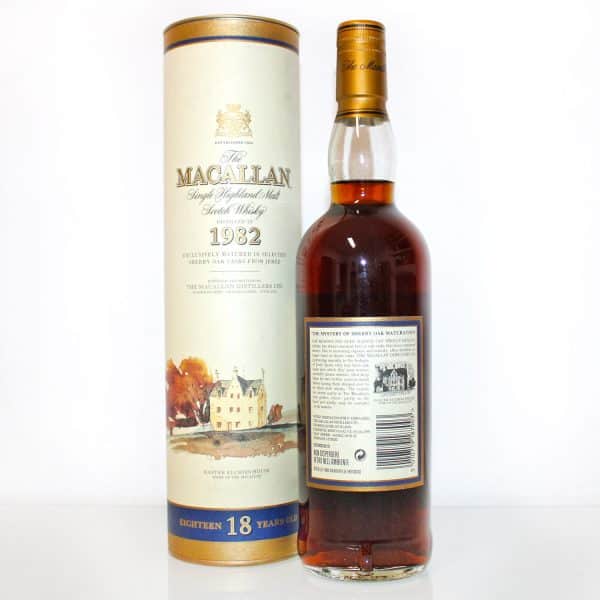 Macallan 1982 18 Years Old back