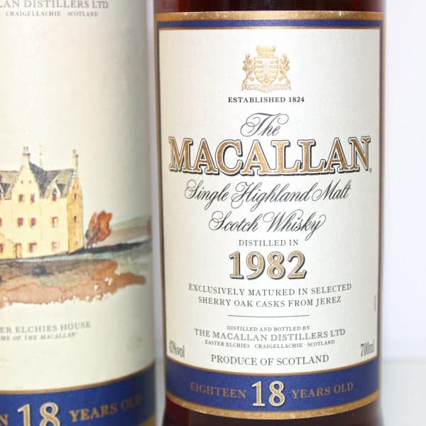 Macallan 1982 18 Years Old label