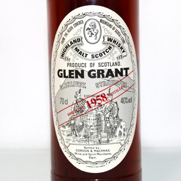 Glen Grant 1958 Gordon and MacPhail label