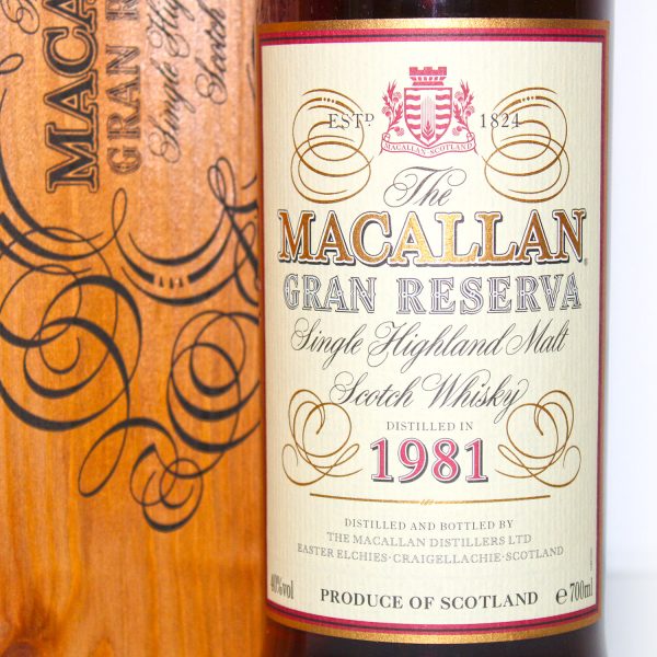 Macallan Gran Reserva 1981 label