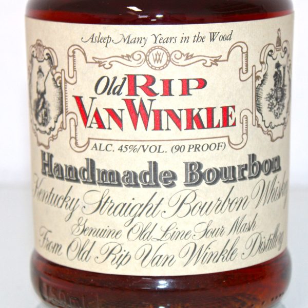 Old Rip Van Winkle 10 Year Old Handmade Bourbon 90 proof label