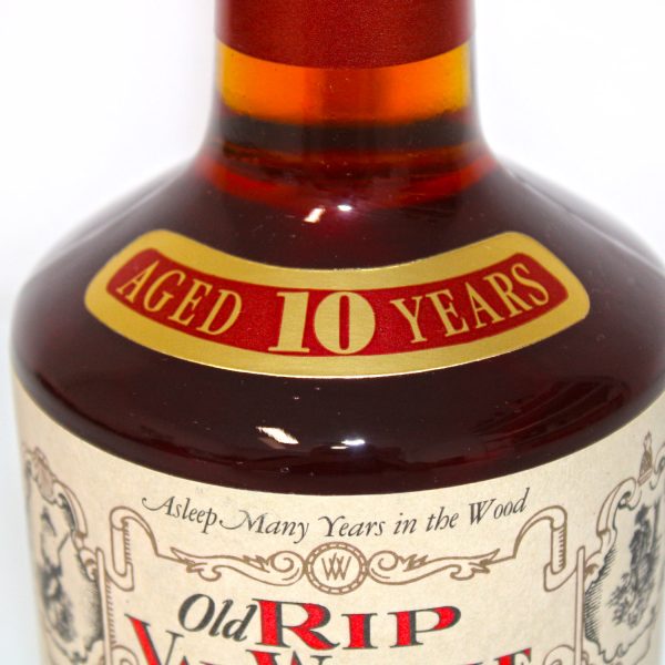 Old Rip Van Winkle 10 Year Old Handmade Bourbon 90 proof neck label