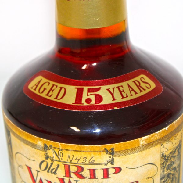 Old Rip Van Winkle 15 Year Old Handmade Bourbon 107 proof neck label