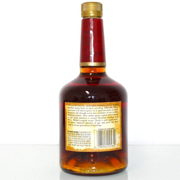 Old Weller Antique Original 107 Brand Bourbon Whiskey back