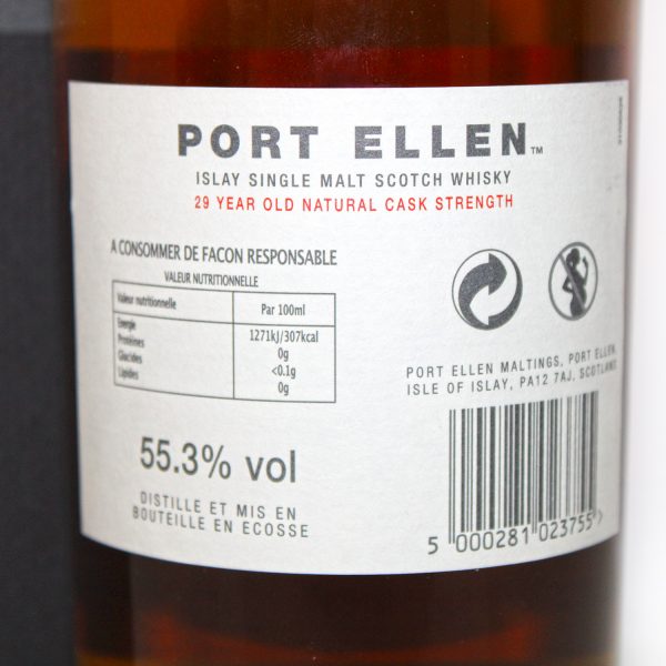 Port Ellen 1978 29 Years 8th release back label