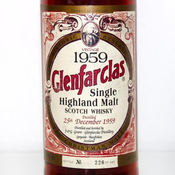 Glenfarclas 1959 Historic Reserve label