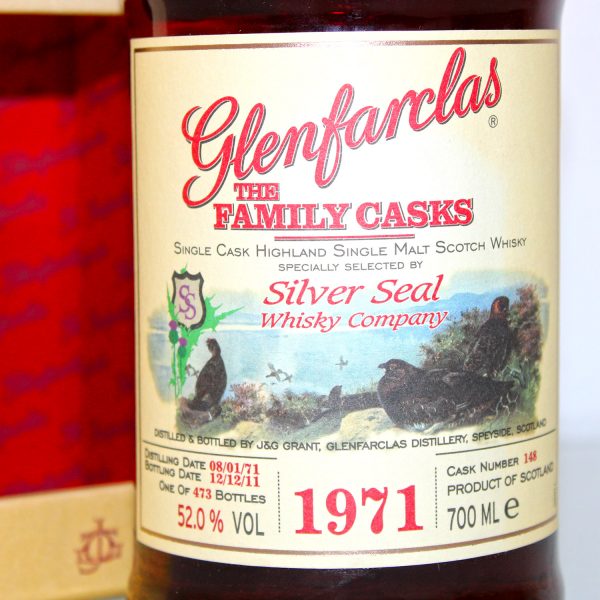 Glenfarclas 1971 Family Casks Silver Seal label