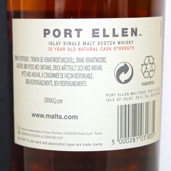 Port Ellen 1979 32 Years 12th Release back label