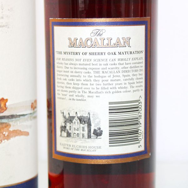 Macallan 1983 18 Years Old back label