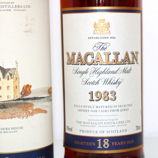 Macallan 1983 18 Years Old label