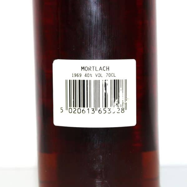 Mortlach 1969 Gordon and MacPhail back label