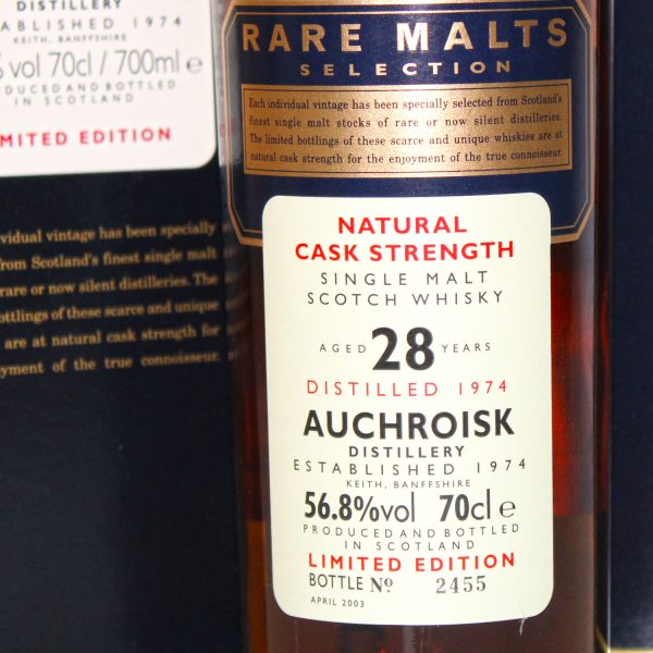 Auchroisk 1974 28 year old rare malts selection label