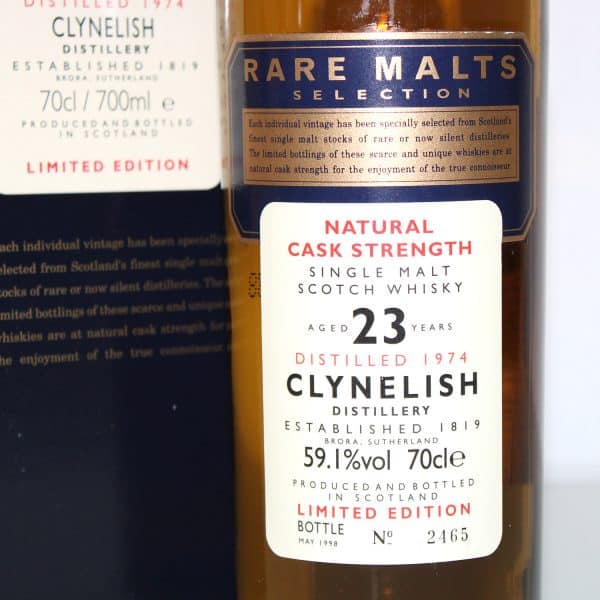 Clynelish 1974 23 year old rare malts selection label