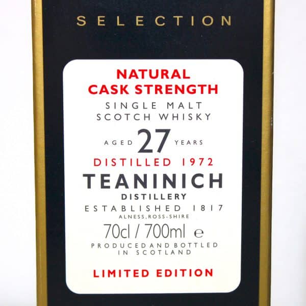 Teaninich 1972 27 year old rare malts selection box