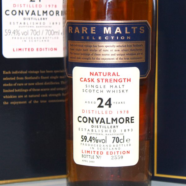 Convalmore 1978 24 year old rare malts selection label