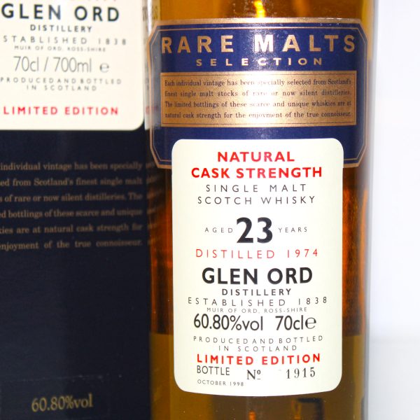Glen Ord 1974 23 year old rare malts selection label