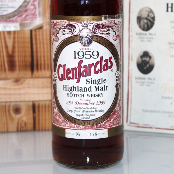 Glenfarclas 1959 Historic Reserve No 1 label