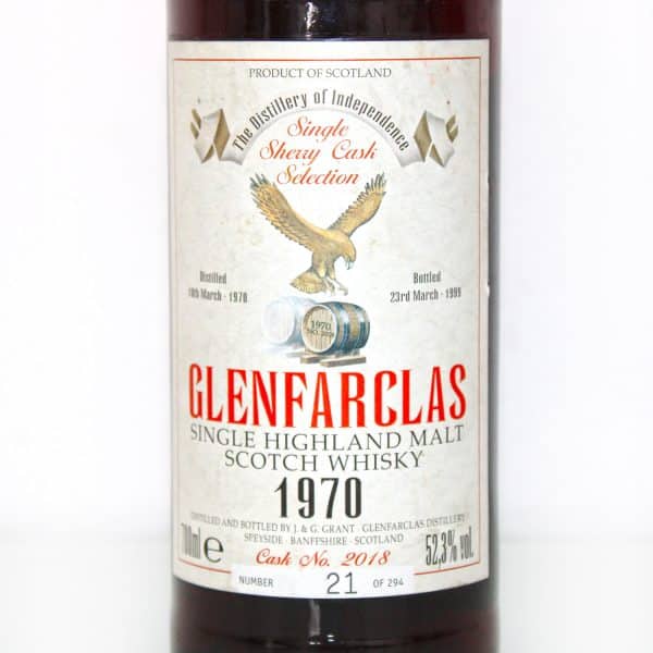 Glenfarclas 1970 Single Sherry Cask label