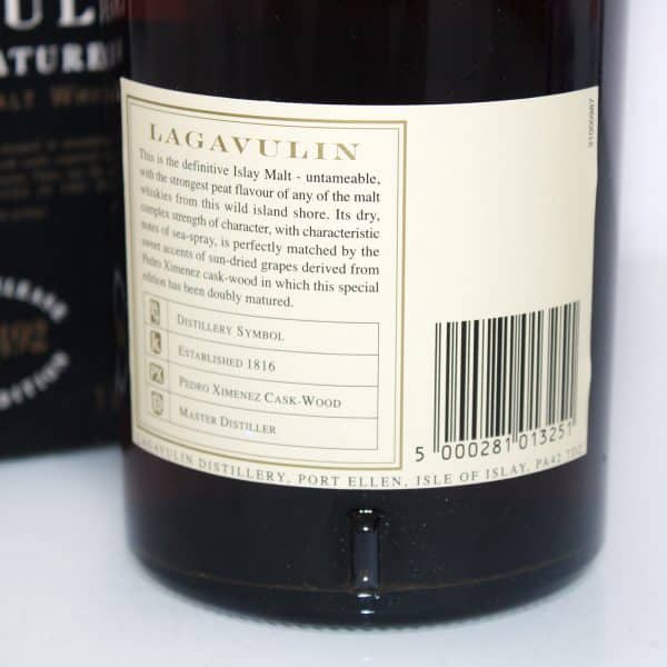 Lagavulin 1988 Distillers Edition back label