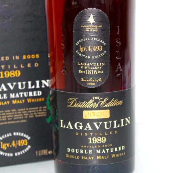 Lagavulin 1989 Distillers Edition label