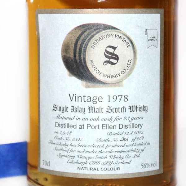Port Ellen 1978 23 Year Signatory Vintage label