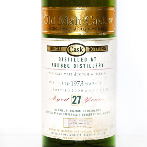 Ardbeg 1973 27 Years Old Douglas Laing Old Malt Cask label