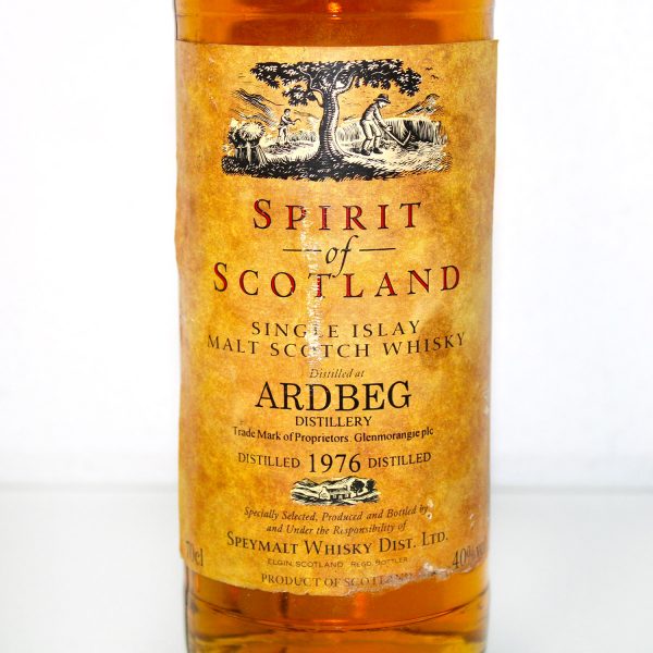 Ardbeg 1976 Spirit of Scotland label