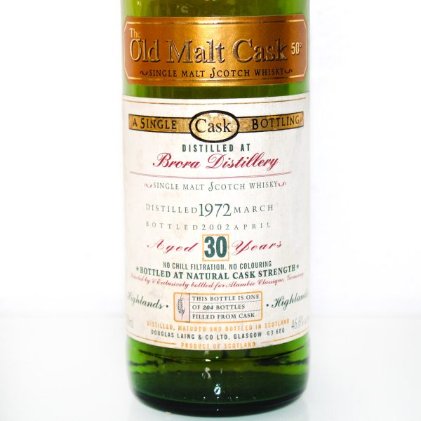 Brora 1972 30 Years Old Douglas Laing Old Malt Cask label