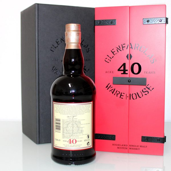 Glenfarclas 40 Years Warehouse Edition back