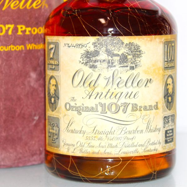 Old Weller Antique Original 107 Brand Whiskey label