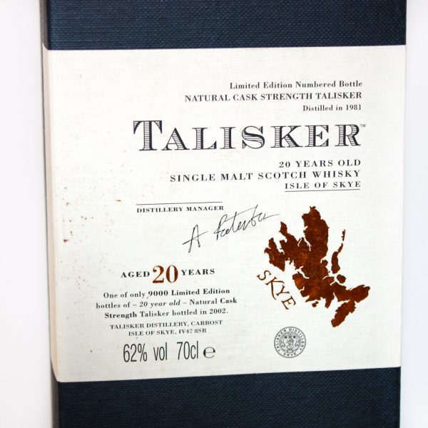 Talisker 1981 20 Year Old 2002 box