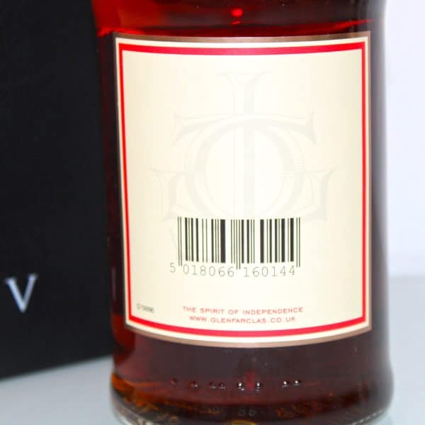 Glenfarclas 1986 Refill Sherry Butts back label
