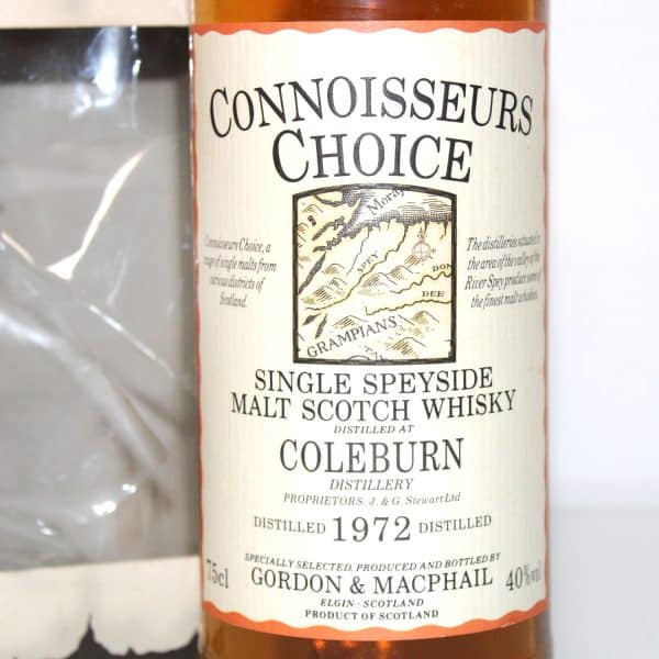 Coleburn 1972 Connoisseurs Choice label