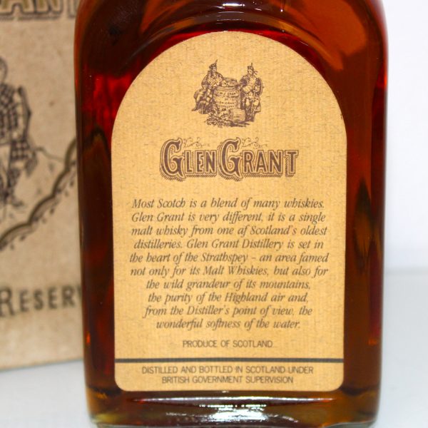 Glen Grant 25 Year Old Royal Wedding Reserve back label