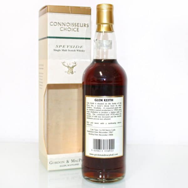 Glen Keith 1967 Connoisseurs Choice back